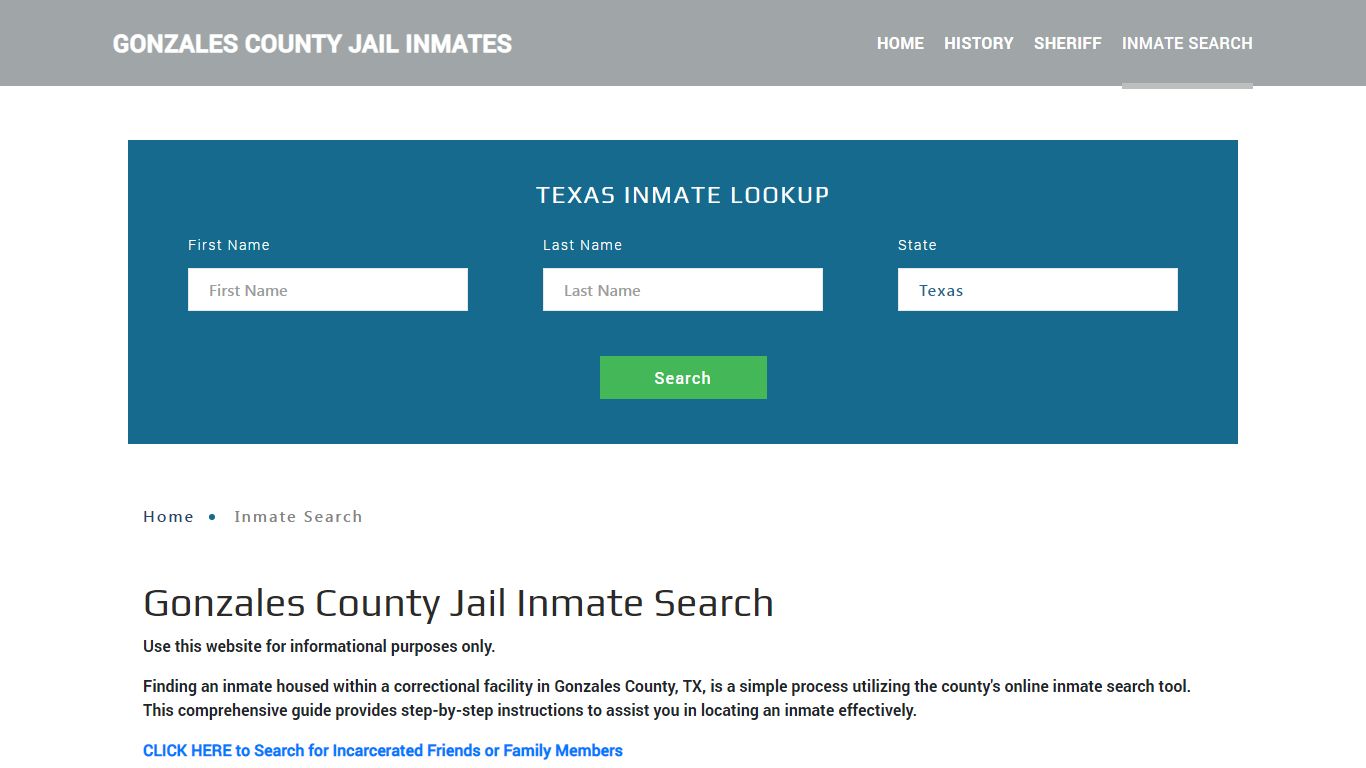 Gonzales County, TX Detainee Lookup