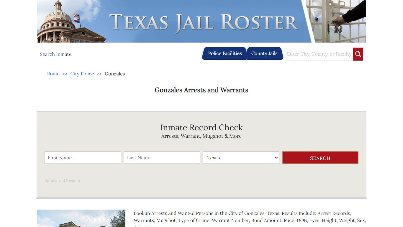 Gonzales Arrests and Warrants | Jail Roster Search