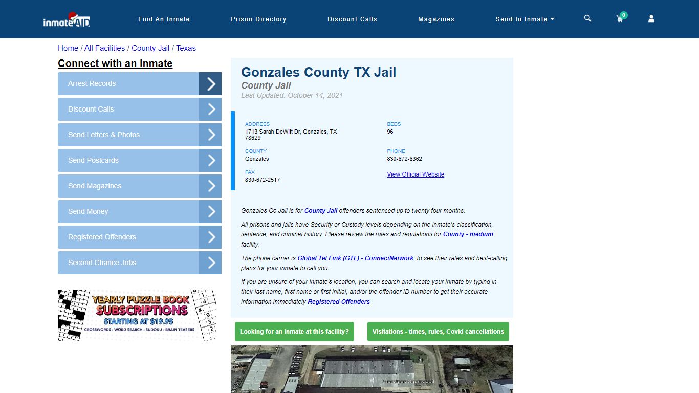 Gonzales County TX Jail - Inmate Locator - Gonzales, TX
