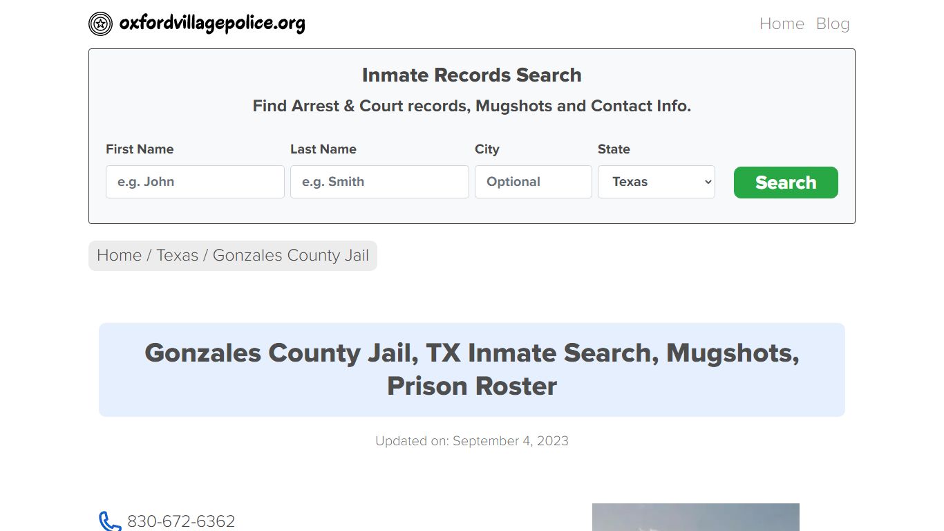 Gonzales County Jail, TX Inmate Search, Mugshots, Prison Roster
