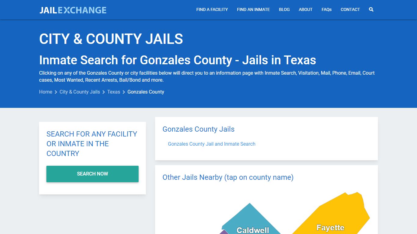 Inmate Search for Gonzales County | Jails in Texas - Jail Exchange